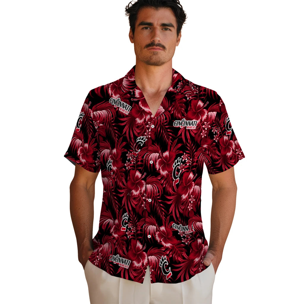 Cincinnati Bearcats Hawaiian Shirt - Hibiscus Exotic | Hula Hawaiian Shirts