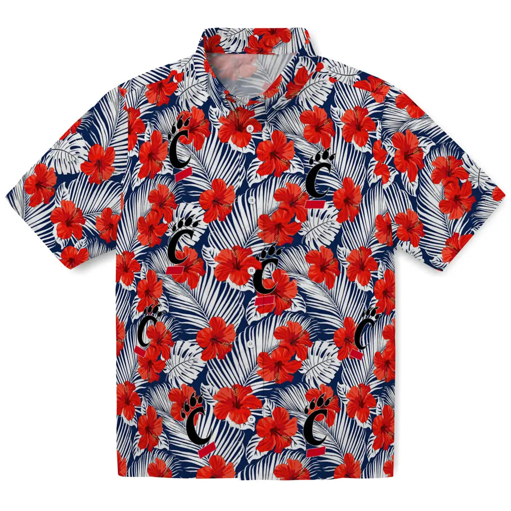 Cincinnati Bearcats Hawaiian Shirt - Hibiscus Fiesta | Hula Hawaiian Shirts