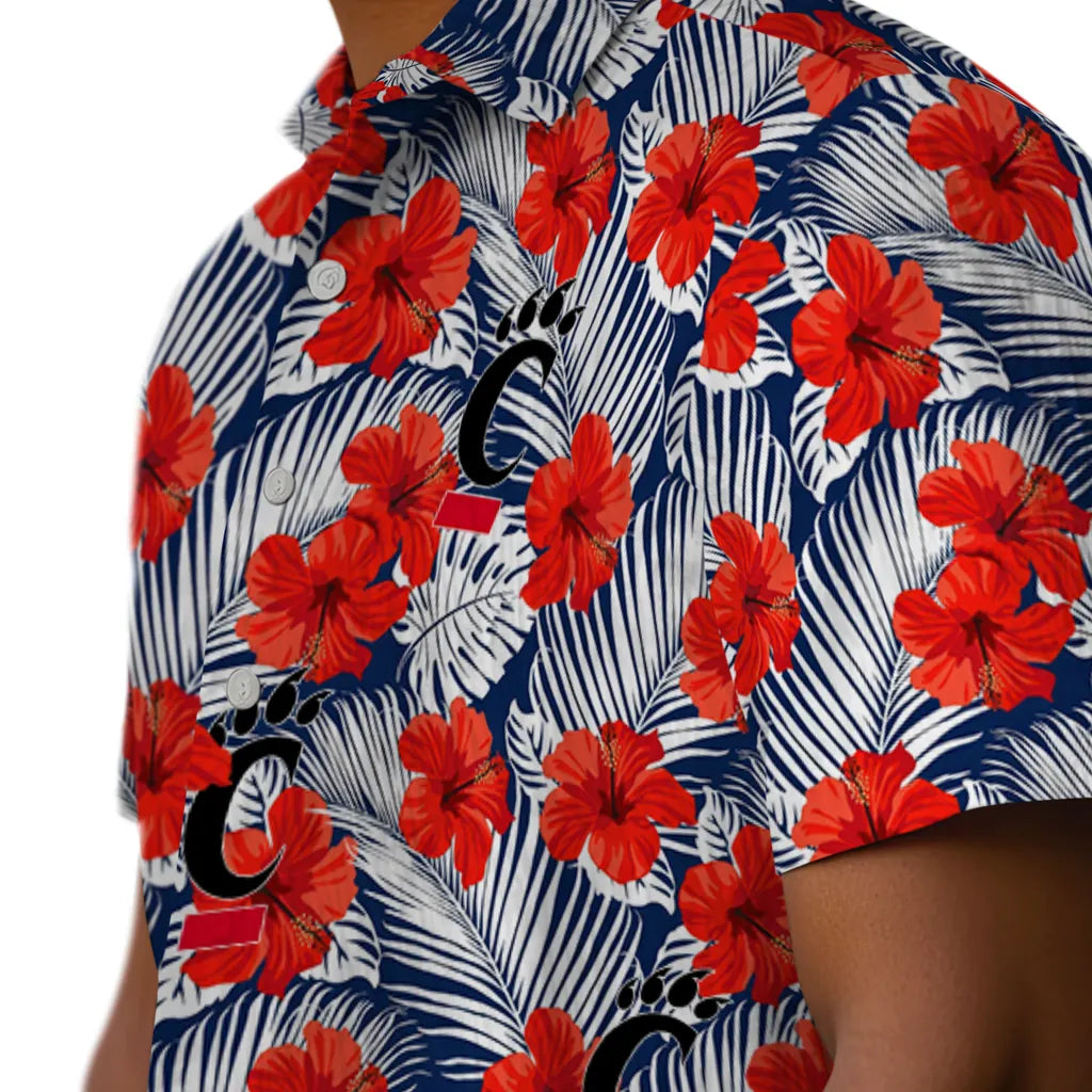 Cincinnati Bearcats Hawaiian Shirt - Hibiscus Fiesta | Hula Hawaiian Shirts