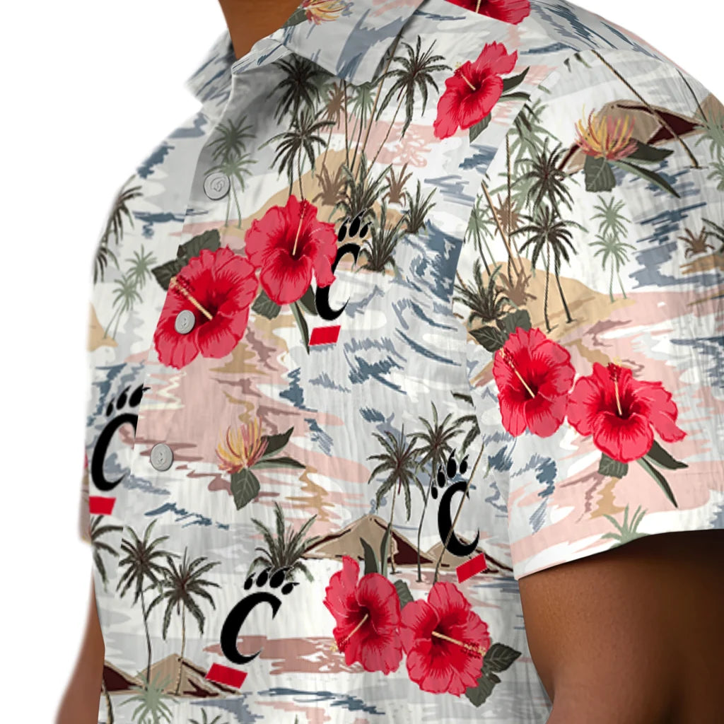 Cincinnati Bearcats Hawaiian Shirt - Hibiscus Seaside | Hula Hawaiian Shirts