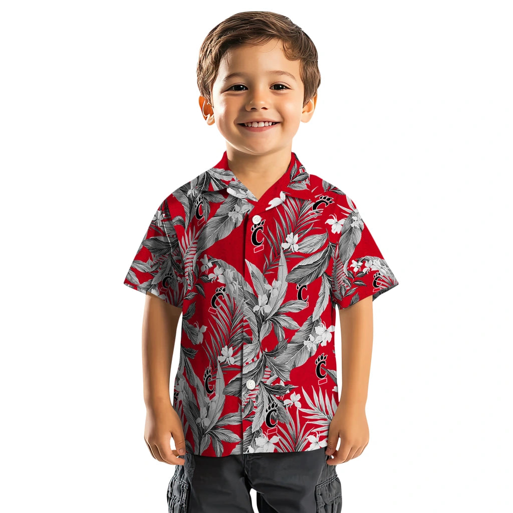 Cincinnati Bearcats Hawaiian Shirt - Palm Leaves | Hula Hawaiian Shirts