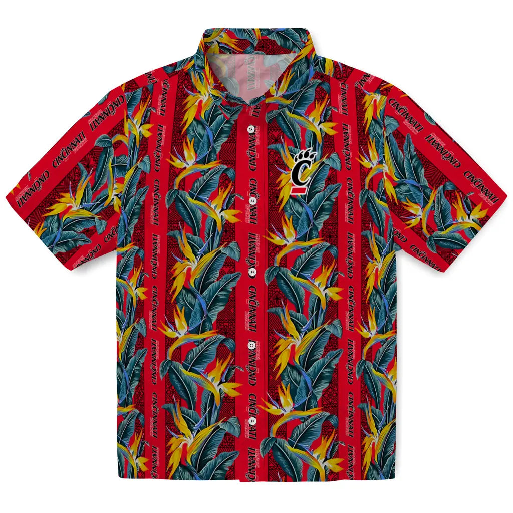 Cincinnati Bearcats Hawaiian Shirt - Paradise Vines | Hula Hawaiian Shirts