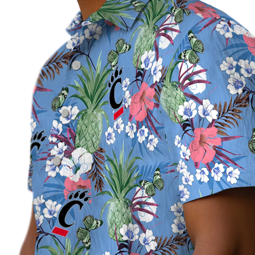 Cincinnati Bearcats Hawaiian Shirt - Pineapple Bouquet | Hula Hawaiian Shirts