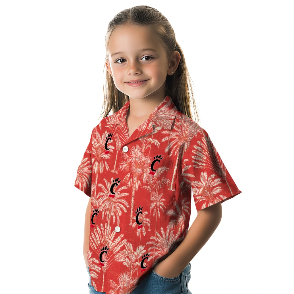 Cincinnati Bearcats Hawaiian Shirt - Vintage Palm Tree | Hula Hawaiian Shirts