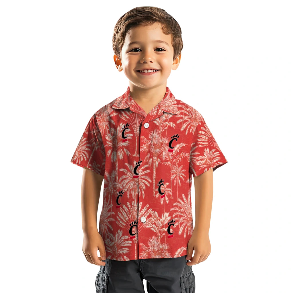 Cincinnati Bearcats Hawaiian Shirt - Vintage Palm Tree | Hula Hawaiian Shirts