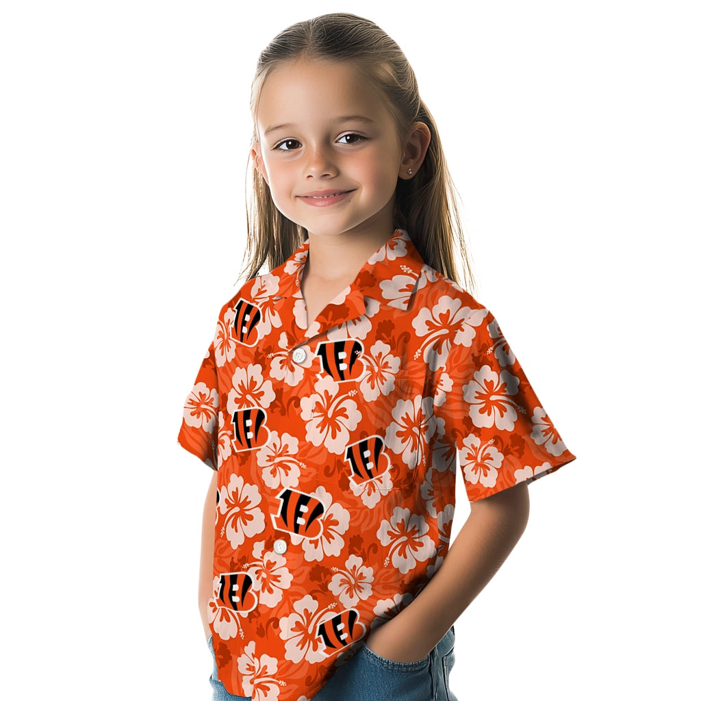 Cincinnati Bengals Hawaiian Shirt - Hibiscus Cluster | Hula Hawaiian Shirts