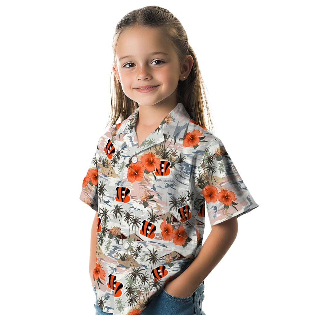 Cincinnati Bengals Hawaiian Shirt - Hibiscus Seaside | Hula Hawaiian Shirts