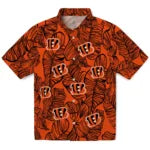 Cincinnati Bengals Hawaiian Shirt - Leaf Outline | Hula Hawaiian Shirts