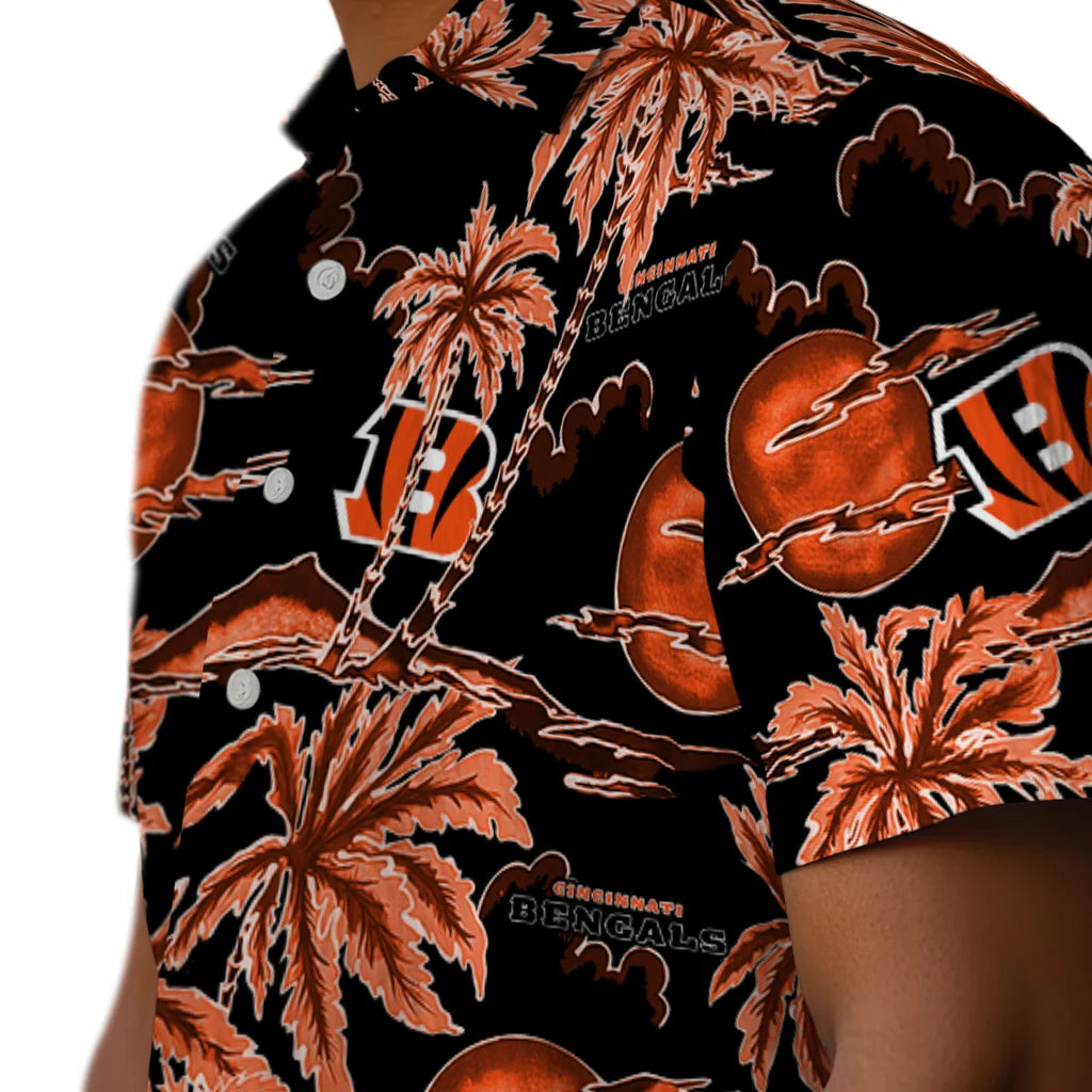 Cincinnati Bengals Hawaiian Shirt - Palm Sunset | Hula Hawaiian Shirts