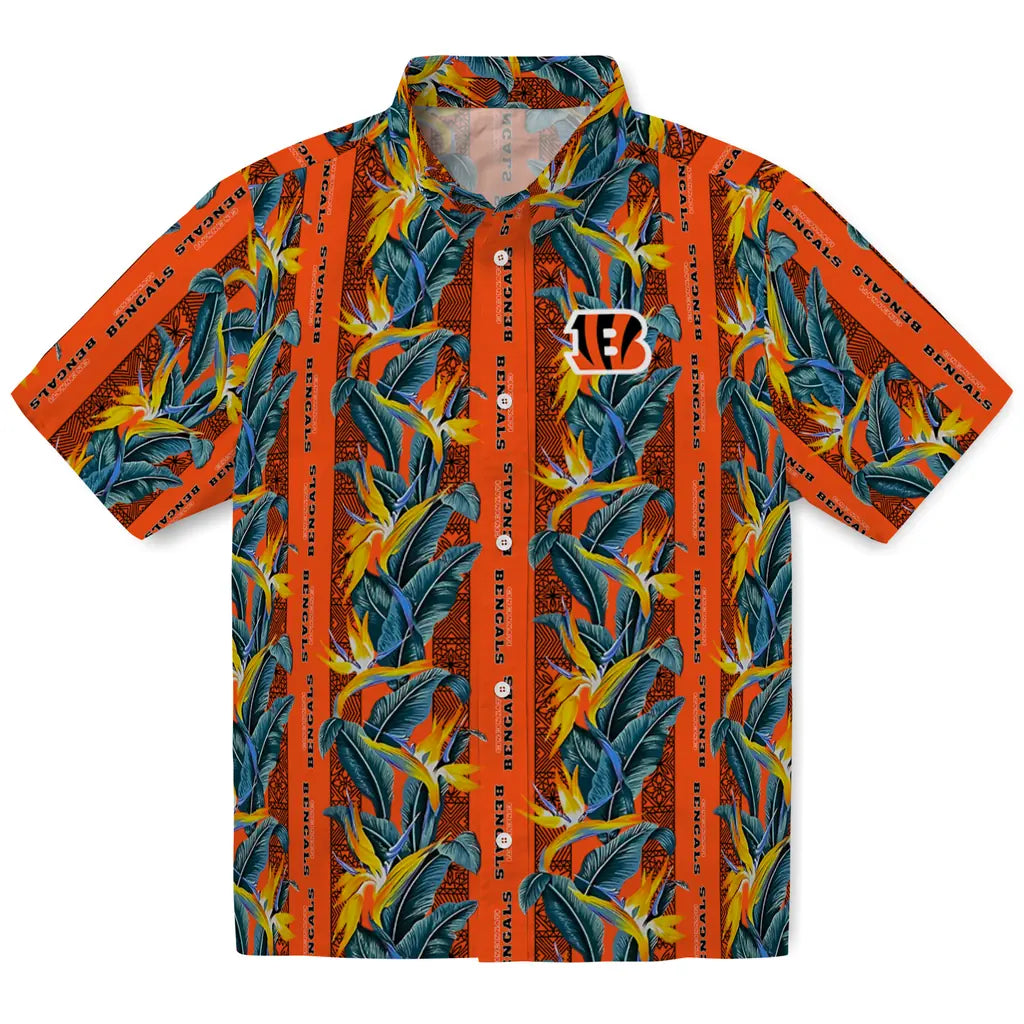 Cincinnati Bengals Hawaiian Shirt - Paradise Vines | Hula Hawaiian Shirts