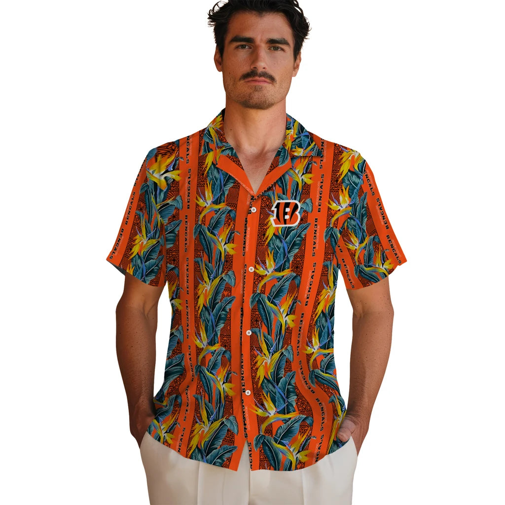 Cincinnati Bengals Hawaiian Shirt - Paradise Vines | Hula Hawaiian Shirts