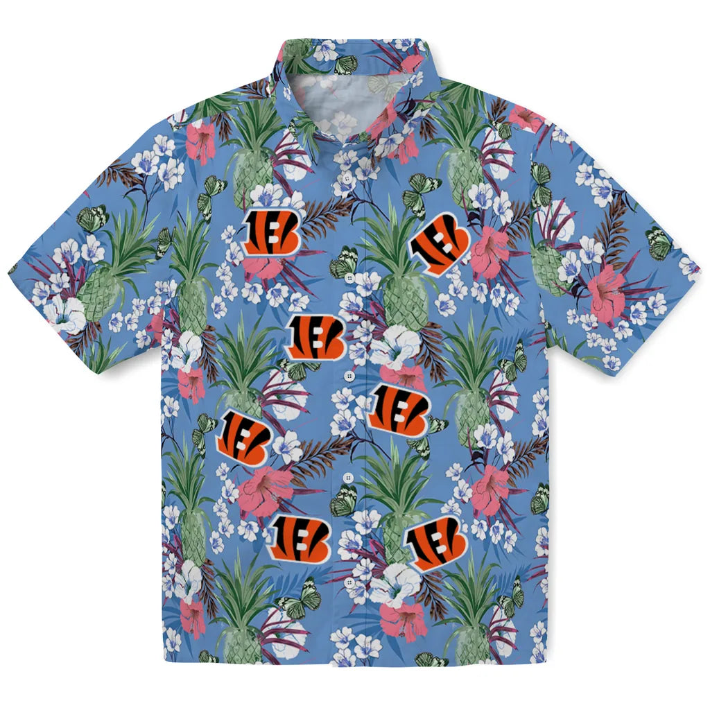Cincinnati Bengals Hawaiian Shirt - Pineapple Bouquet | Hula Hawaiian Shirts