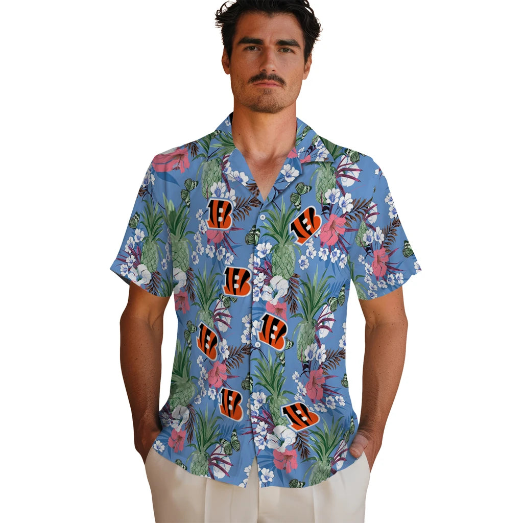 Cincinnati Bengals Hawaiian Shirt - Pineapple Bouquet | Hula Hawaiian Shirts