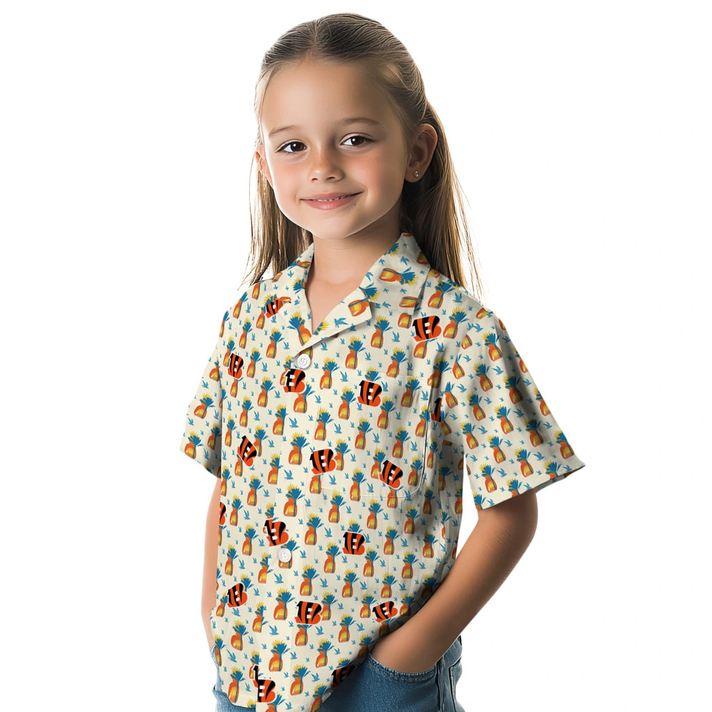 Cincinnati Bengals Hawaiian Shirt - Pineapple Delight | Hula Hawaiian Shirts