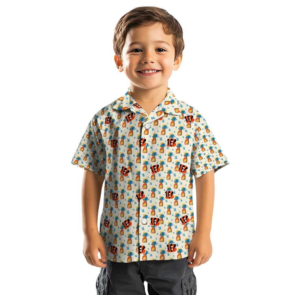 Cincinnati Bengals Hawaiian Shirt - Pineapple Delight | Hula Hawaiian Shirts