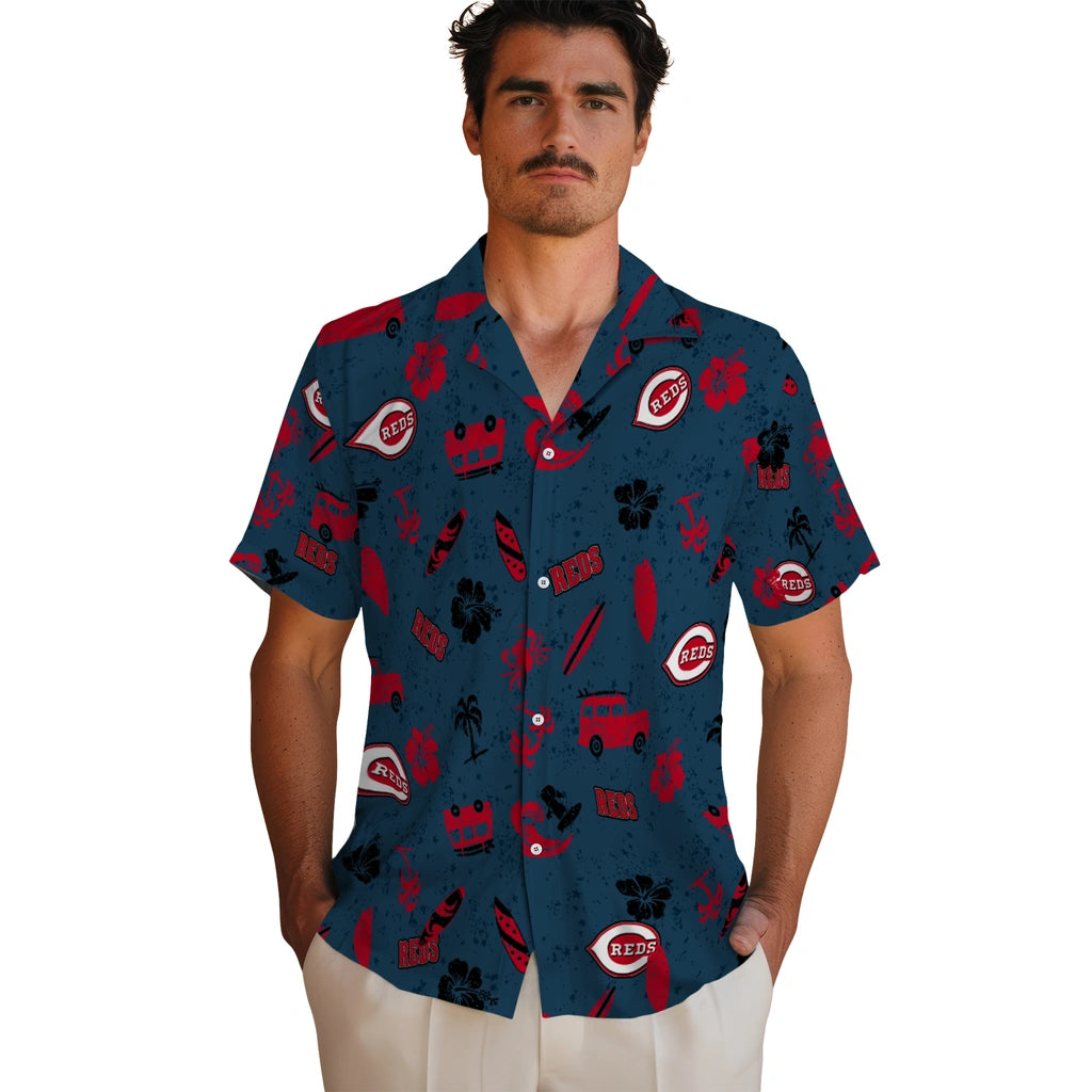 Cincinnati Reds Hawaiian Shirt - Beach Vibe | Hula Hawaiian Shirts