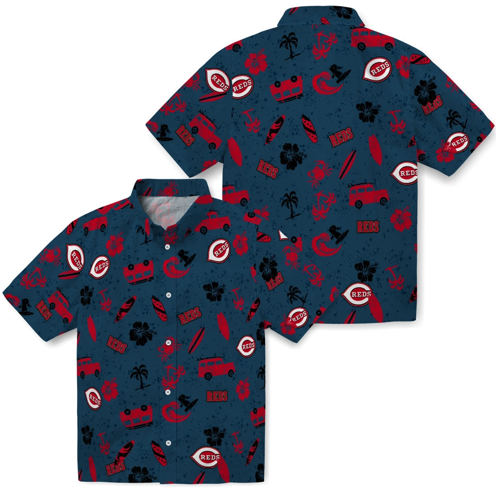 Cincinnati Reds Hawaiian Shirt - Beach Vibe | Hula Hawaiian Shirts