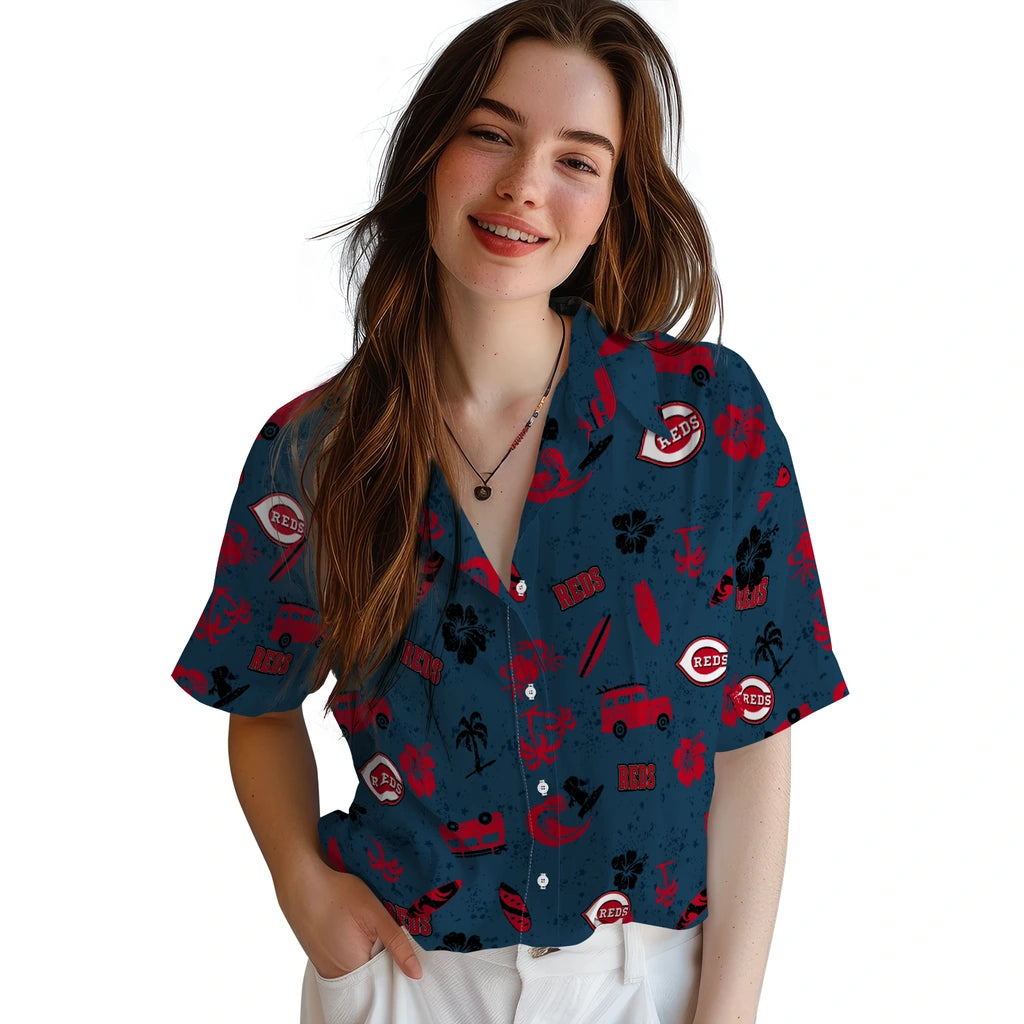 Cincinnati Reds Hawaiian Shirt - Beach Vibe | Hula Hawaiian Shirts