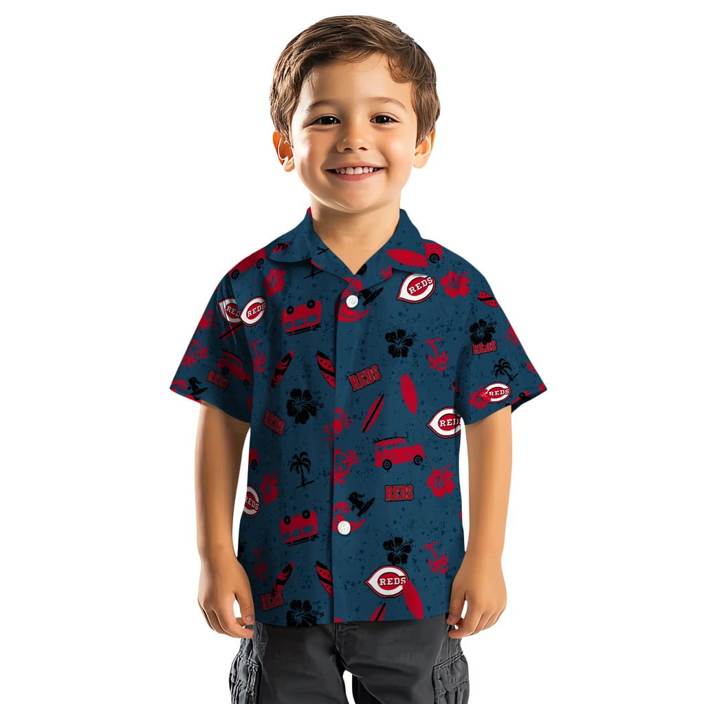 Cincinnati Reds Hawaiian Shirt - Beach Vibe | Hula Hawaiian Shirts