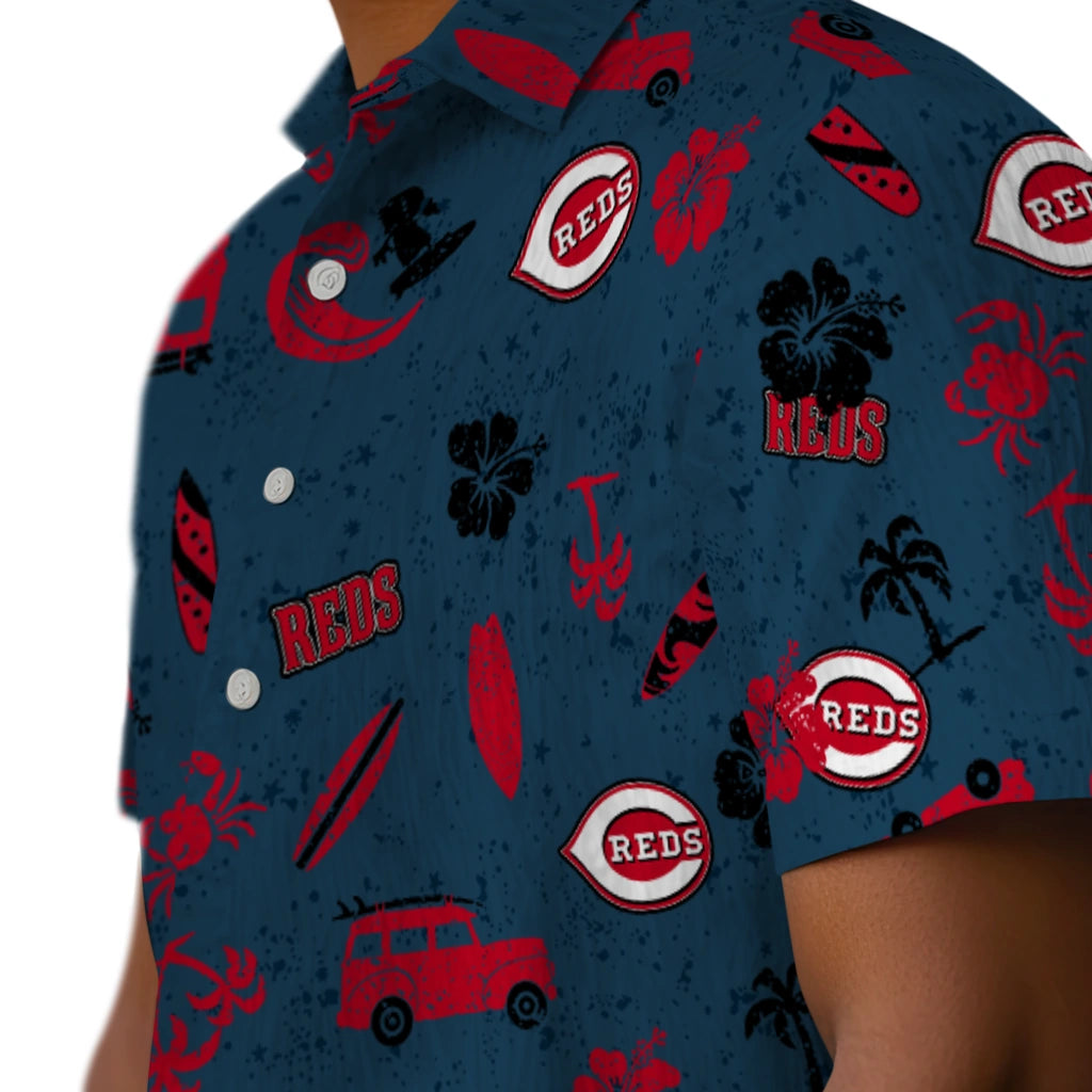 Cincinnati Reds Hawaiian Shirt - Beach Vibe | Hula Hawaiian Shirts