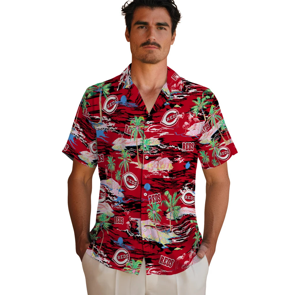 Cincinnati Reds Hawaiian Shirt - Hawaii Island | Hula Hawaiian Shirts