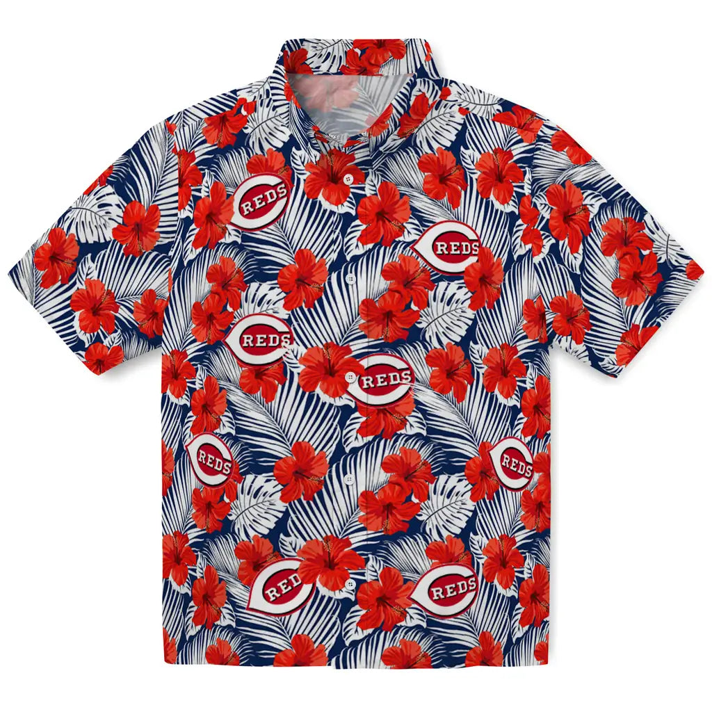 Cincinnati Reds Hawaiian Shirt - Hibiscus Fiesta | Hula Hawaiian Shirts