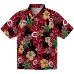 Cincinnati Reds Hawaiian Shirt - Hibiscus Tiki Jungle | Hula Hawaiian Shirts