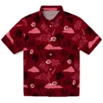 Cincinnati Reds Hawaiian Shirt - Palm And Clouds | Hula Hawaiian Shirts