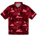 Cincinnati Reds Hawaiian Shirt - Palm And Clouds | Hula Hawaiian Shirts