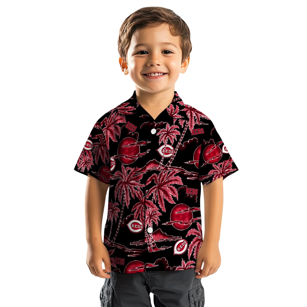 Cincinnati Reds Hawaiian Shirt - Palm Sunset | Hula Hawaiian Shirts