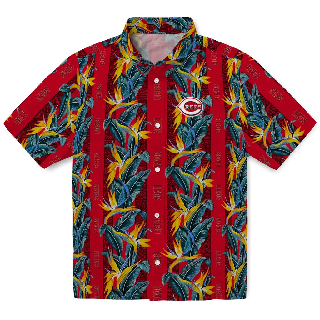 Cincinnati Reds Hawaiian Shirt - Paradise Vines | Hula Hawaiian Shirts