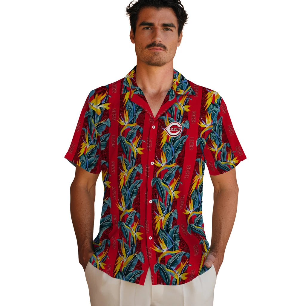Cincinnati Reds Hawaiian Shirt - Paradise Vines | Hula Hawaiian Shirts