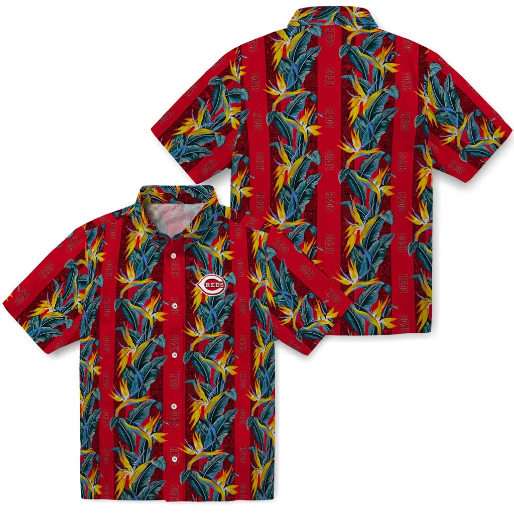 Cincinnati Reds Hawaiian Shirt - Paradise Vines | Hula Hawaiian Shirts