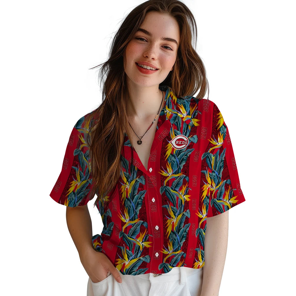 Cincinnati Reds Hawaiian Shirt - Paradise Vines | Hula Hawaiian Shirts