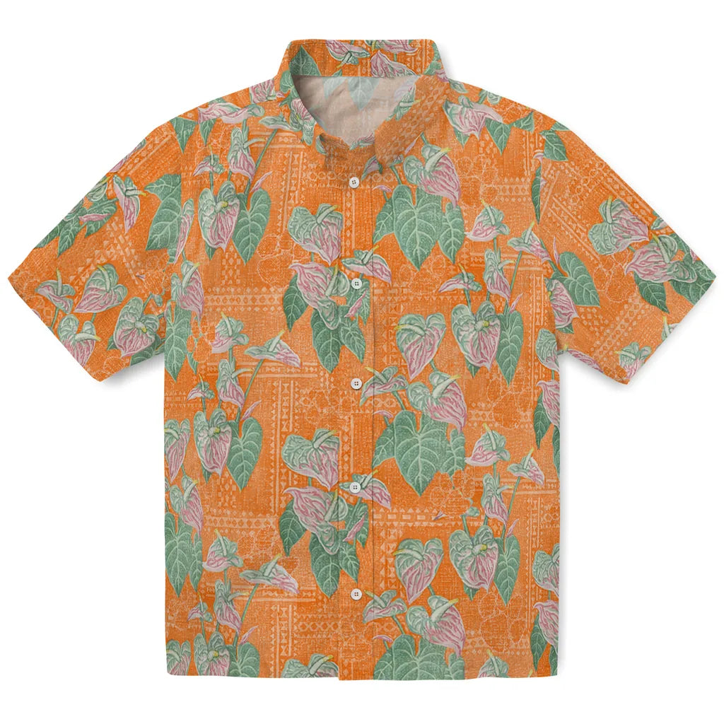 Clemson Tigers Hawaiian Shirt - Anthurium Overlay | Hula Hawaiian Shirts
