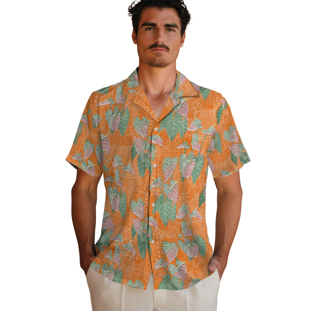 Clemson Tigers Hawaiian Shirt - Anthurium Overlay | Hula Hawaiian Shirts