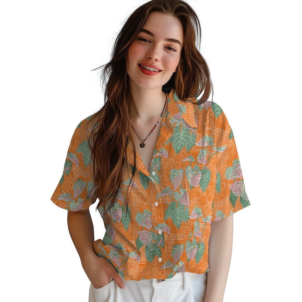 Clemson Tigers Hawaiian Shirt - Anthurium Overlay | Hula Hawaiian Shirts