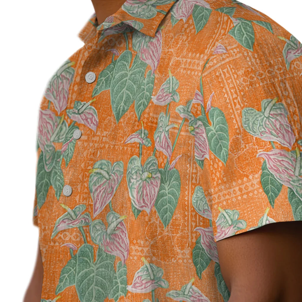 Clemson Tigers Hawaiian Shirt - Anthurium Overlay | Hula Hawaiian Shirts