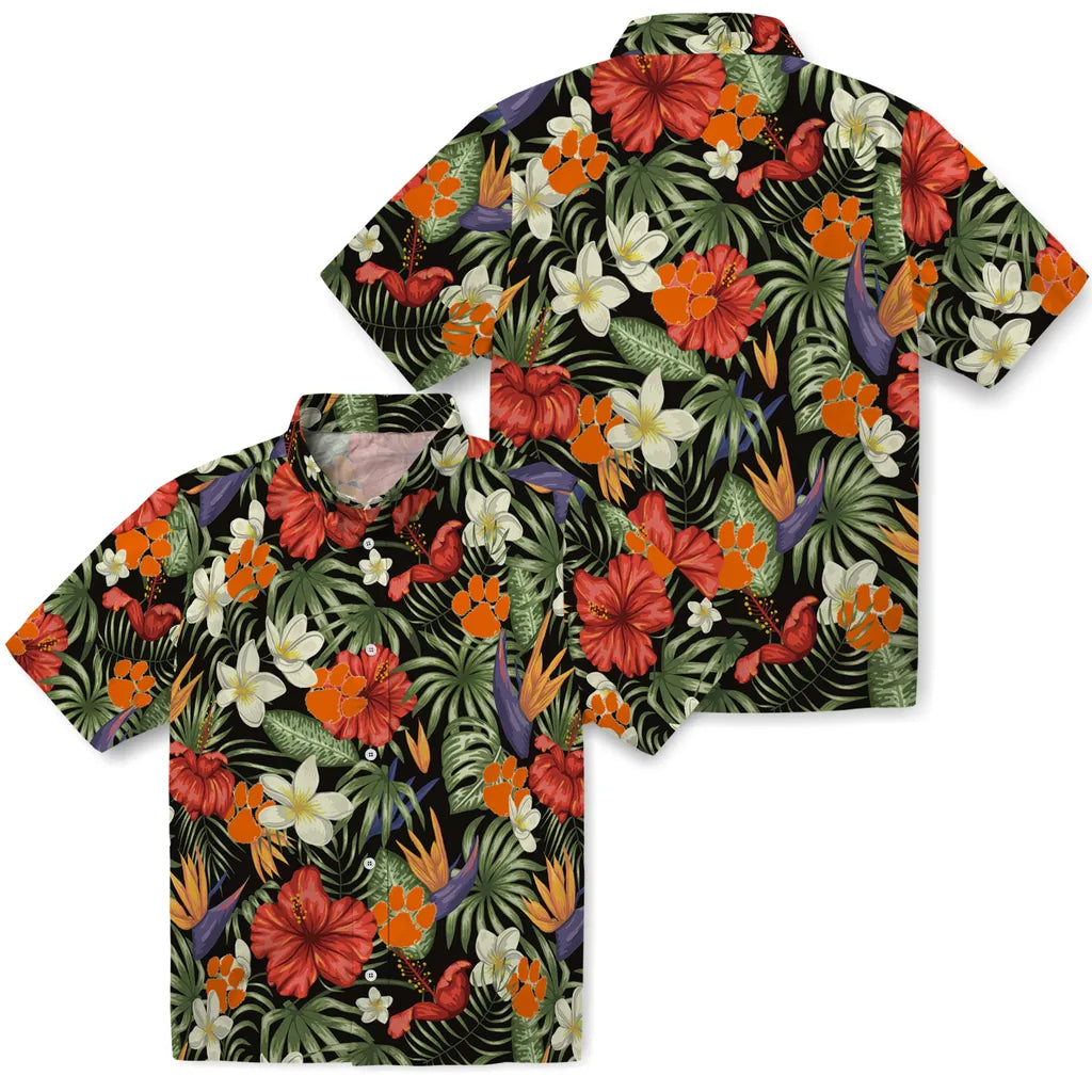 Clemson Tigers Hawaiian Shirt - Hawaii Floral Hibiscus | Hula Hawaiian Shirts