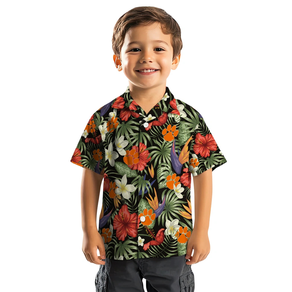 Clemson Tigers Hawaiian Shirt - Hawaii Floral Hibiscus | Hula Hawaiian Shirts
