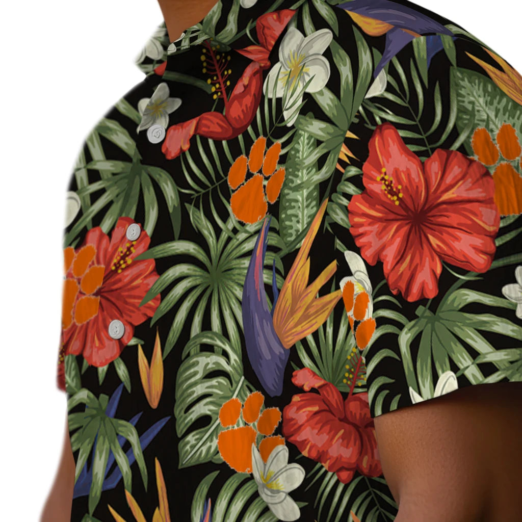 Clemson Tigers Hawaiian Shirt - Hawaii Floral Hibiscus | Hula Hawaiian Shirts