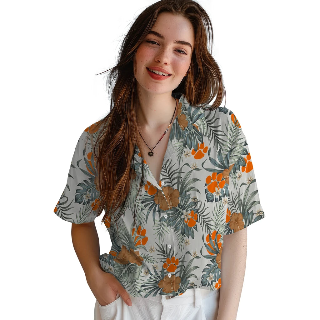 Clemson Tigers Hawaiian Shirt - Hibiscus Designs | Hula Hawaiian Shirts