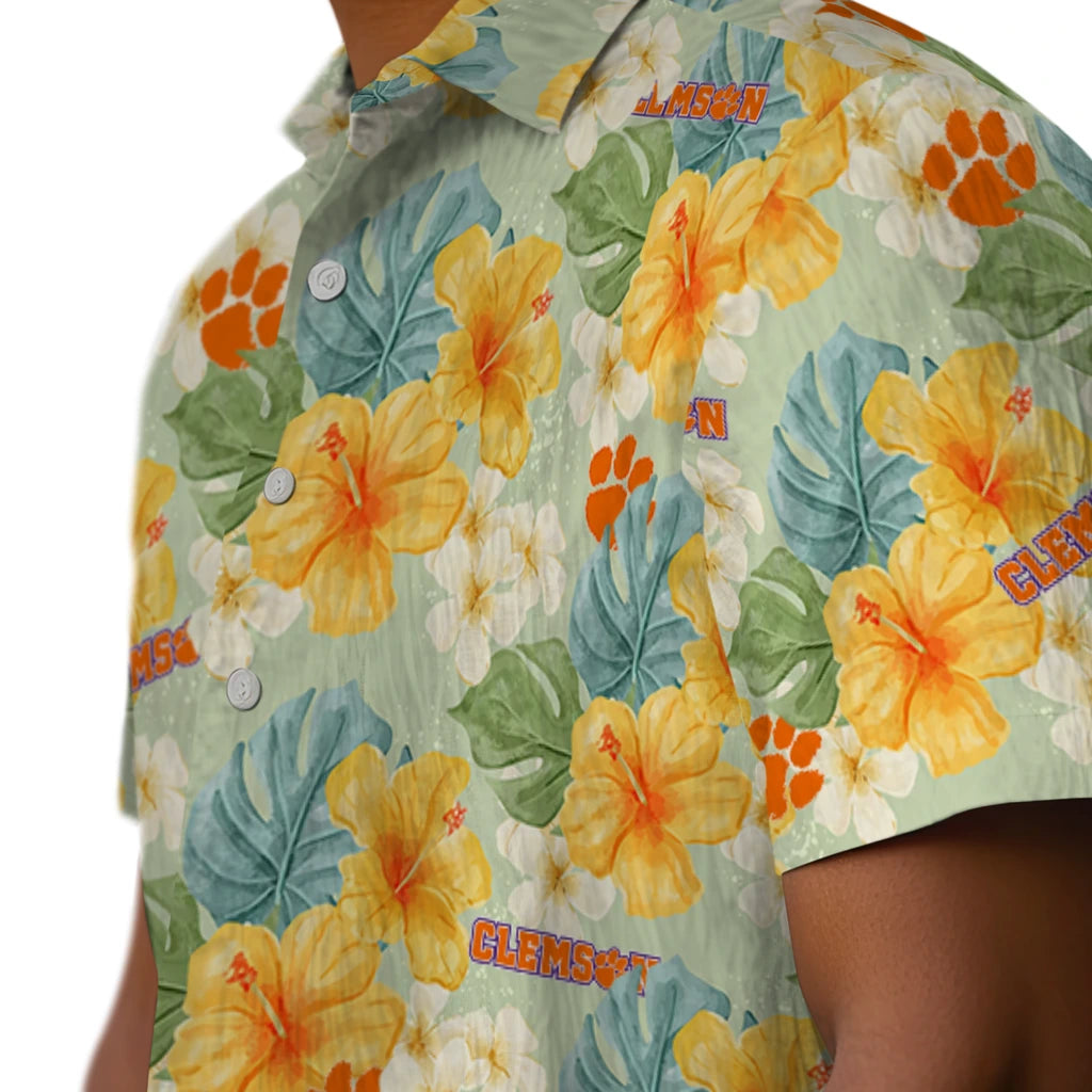 Clemson Tigers Hawaiian Shirt - Hibiscus Mood | Hula Hawaiian Shirts