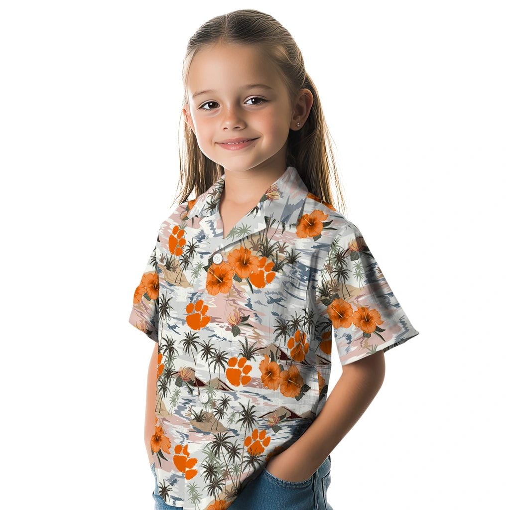 Clemson Tigers Hawaiian Shirt - Hibiscus Seaside | Hula Hawaiian Shirts