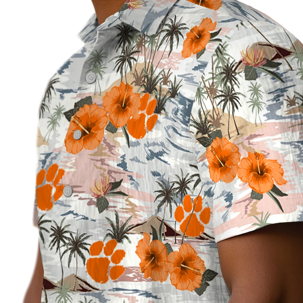 Clemson Tigers Hawaiian Shirt - Hibiscus Seaside | Hula Hawaiian Shirts