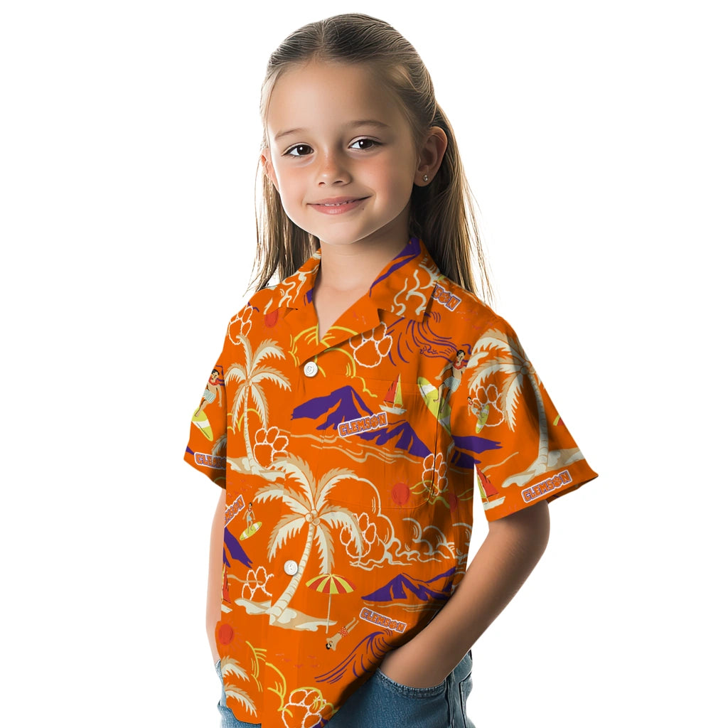 Clemson Tigers Hawaiian Shirt - Palm Tree Island | Hula Hawaiian Shirts