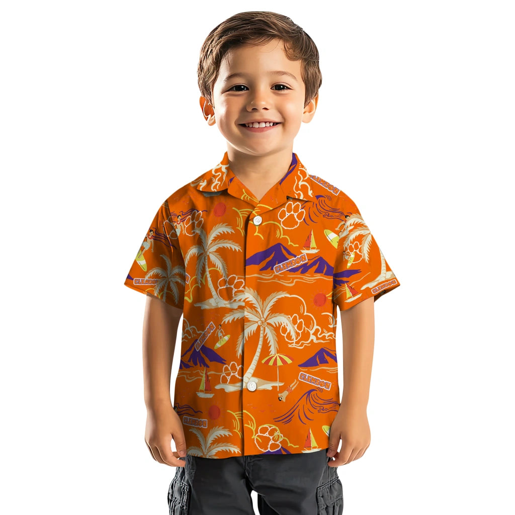 Clemson Tigers Hawaiian Shirt - Palm Tree Island | Hula Hawaiian Shirts