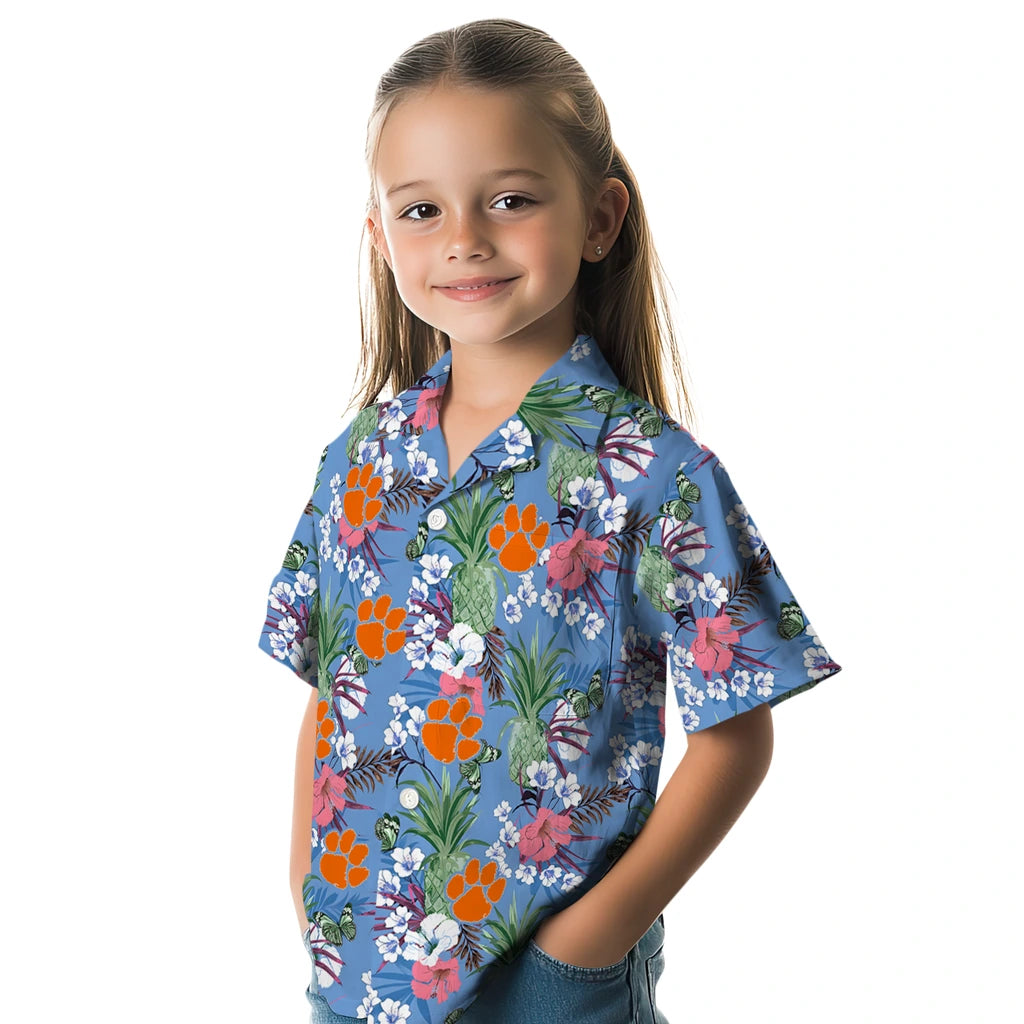 Clemson Tigers Hawaiian Shirt - Pineapple Bouquet | Hula Hawaiian Shirts