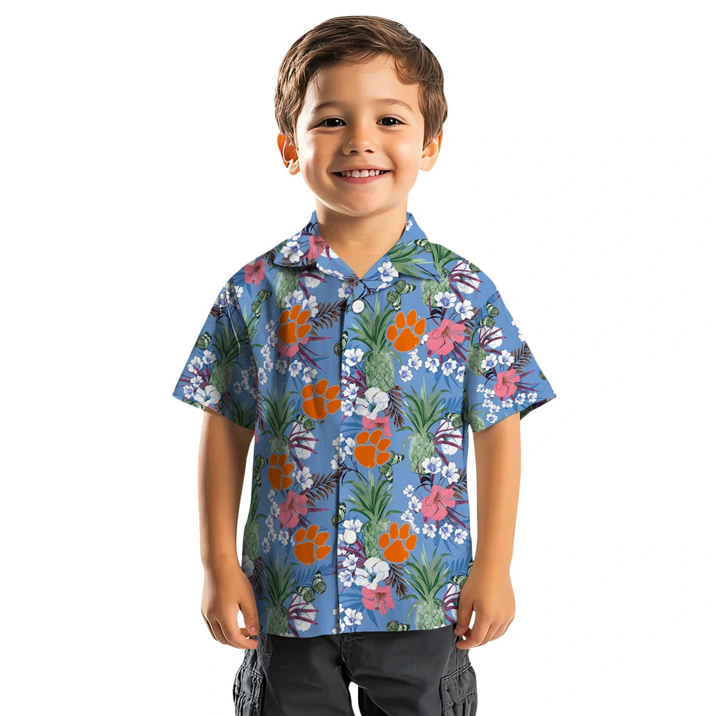Clemson Tigers Hawaiian Shirt - Pineapple Bouquet | Hula Hawaiian Shirts