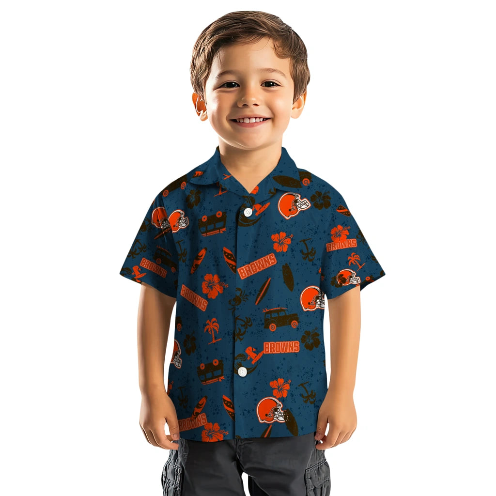 Cleveland Browns Hawaiian Shirt - Beach Vibe | Hula Hawaiian Shirts